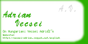 adrian vecsei business card